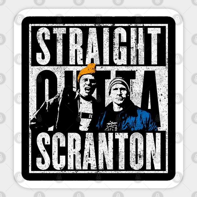 Straight Outta Scranton - Lazy Scranton Sticker by huckblade